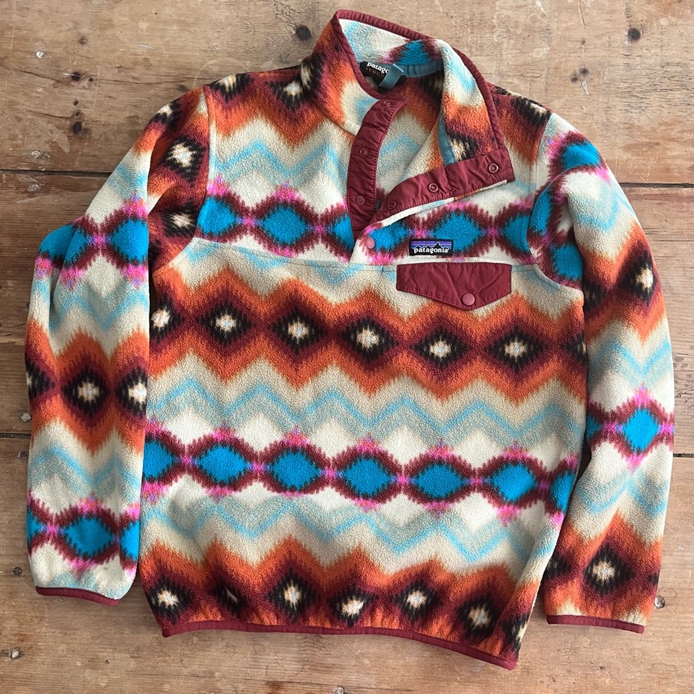 Patagonia synchilla snap t aztec pattern